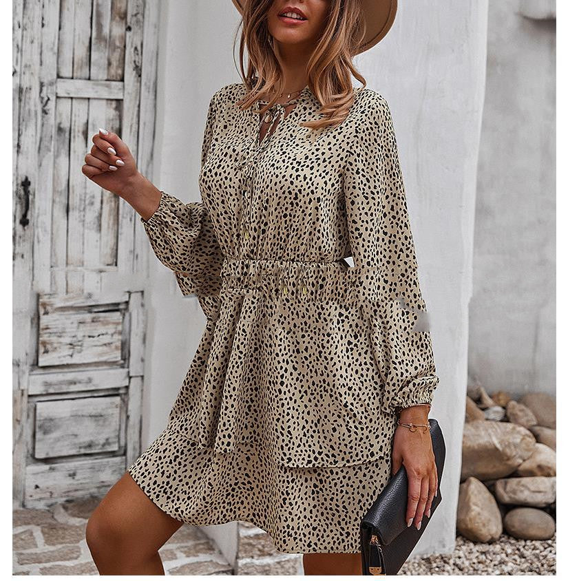 Fashion Dress Leisure Vacation Long-sleeved Autumn And Winter New Products