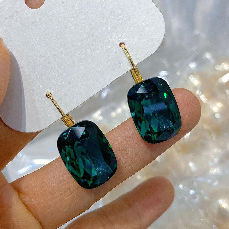 Crystal Square Ear Clips For Women