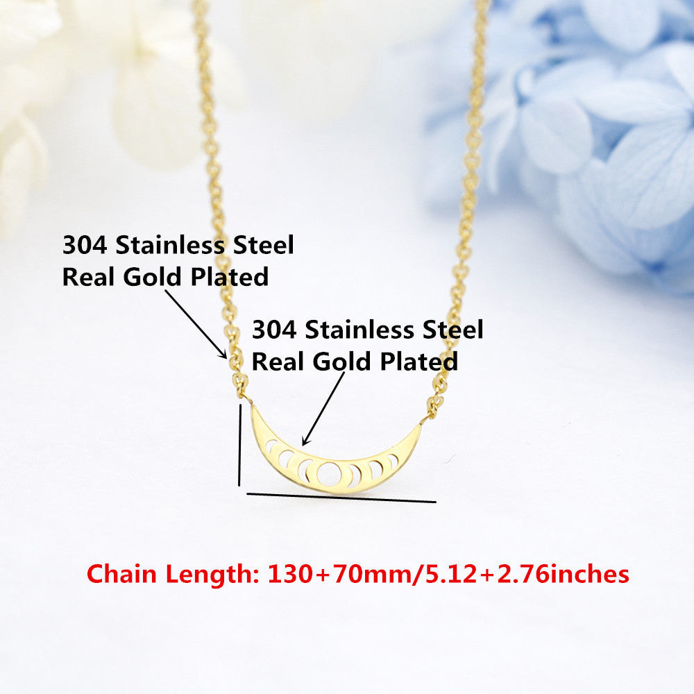 Cross-border New Products Women's Necklace Crescent Necklace Jane