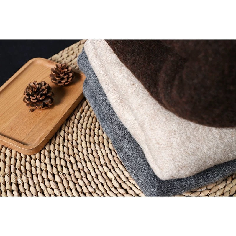 Products Literary And Leisure High Neck Pullover Jacquard Knitted Sweater