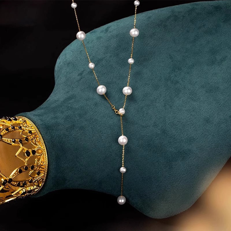 Freshwater Pearl Tassel Necklace For Women