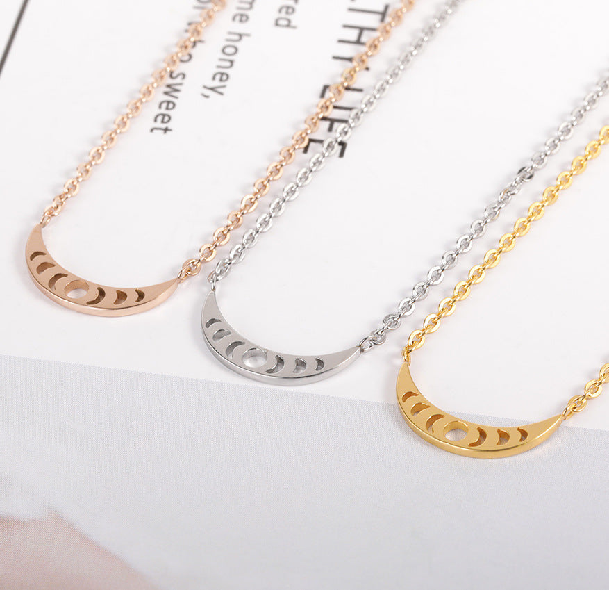 Cross-border New Products Women's Necklace Crescent Necklace Jane