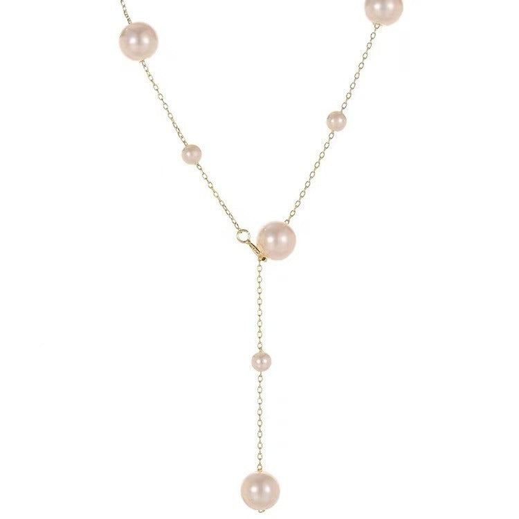 Freshwater Pearl Tassel Necklace For Women