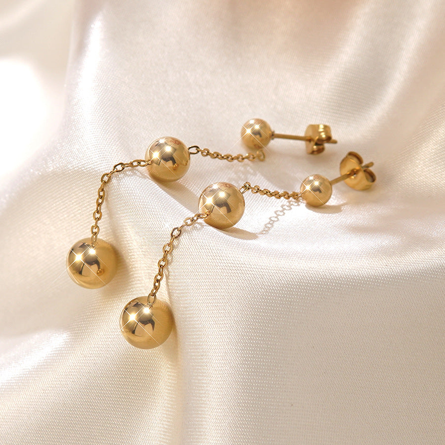 Versatile 18k Gold-Plated Tassel Earrings For Women