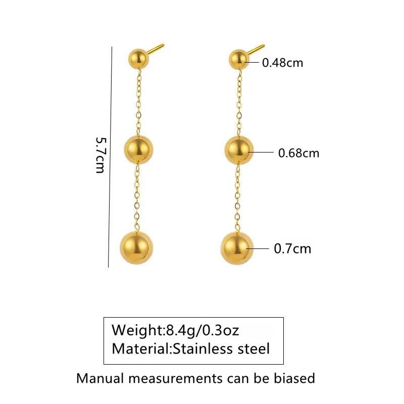 Versatile 18k Gold-Plated Tassel Earrings For Women