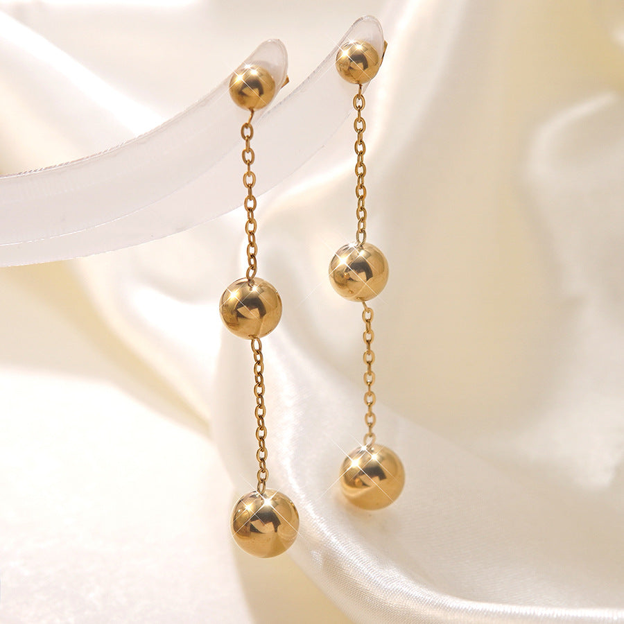 Versatile 18k Gold-Plated Tassel Earrings For Women