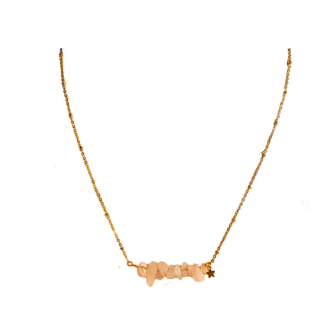 Irregular Natural Stone Bead Fine Chain