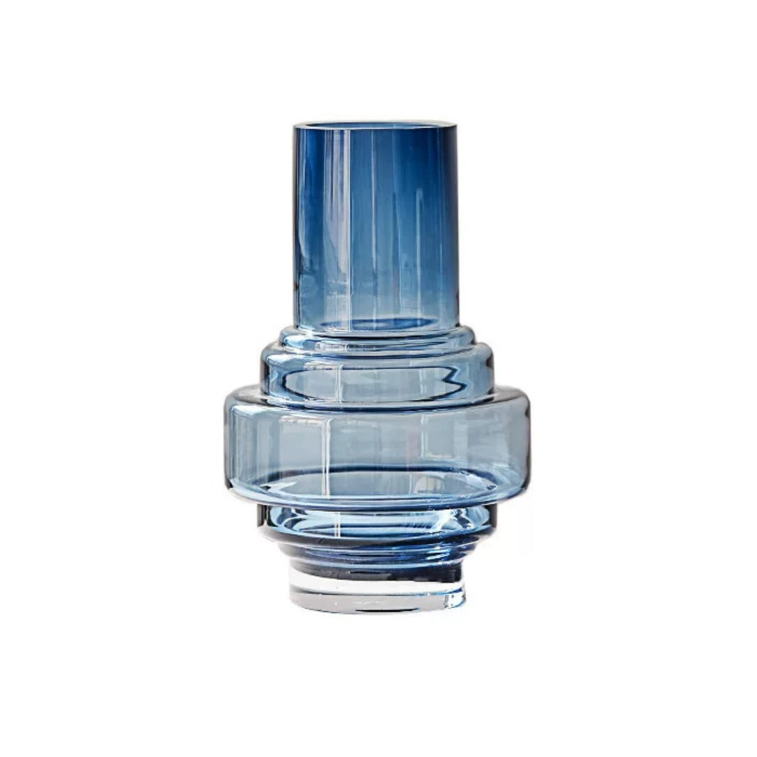 Blue Glass Vase For Home Decor