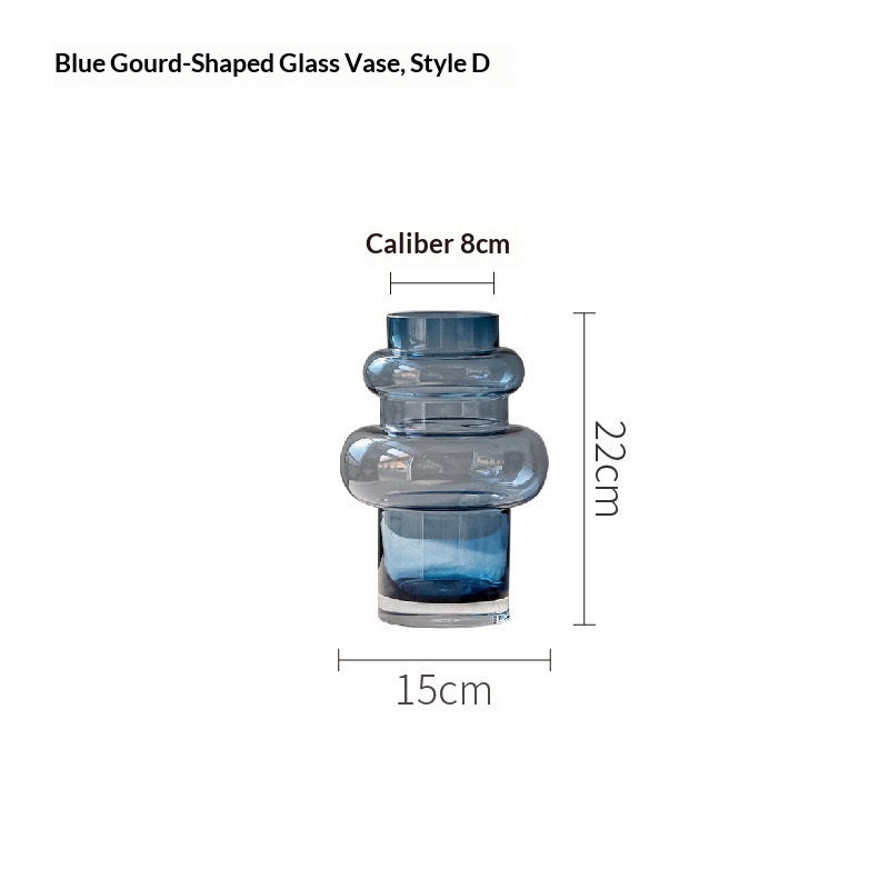 Blue Glass Vase For Home Decor