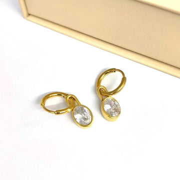 316 Stainless Steel Cartilage Piercing Earring, Single, Diamond-Encrusted Nose Hoop