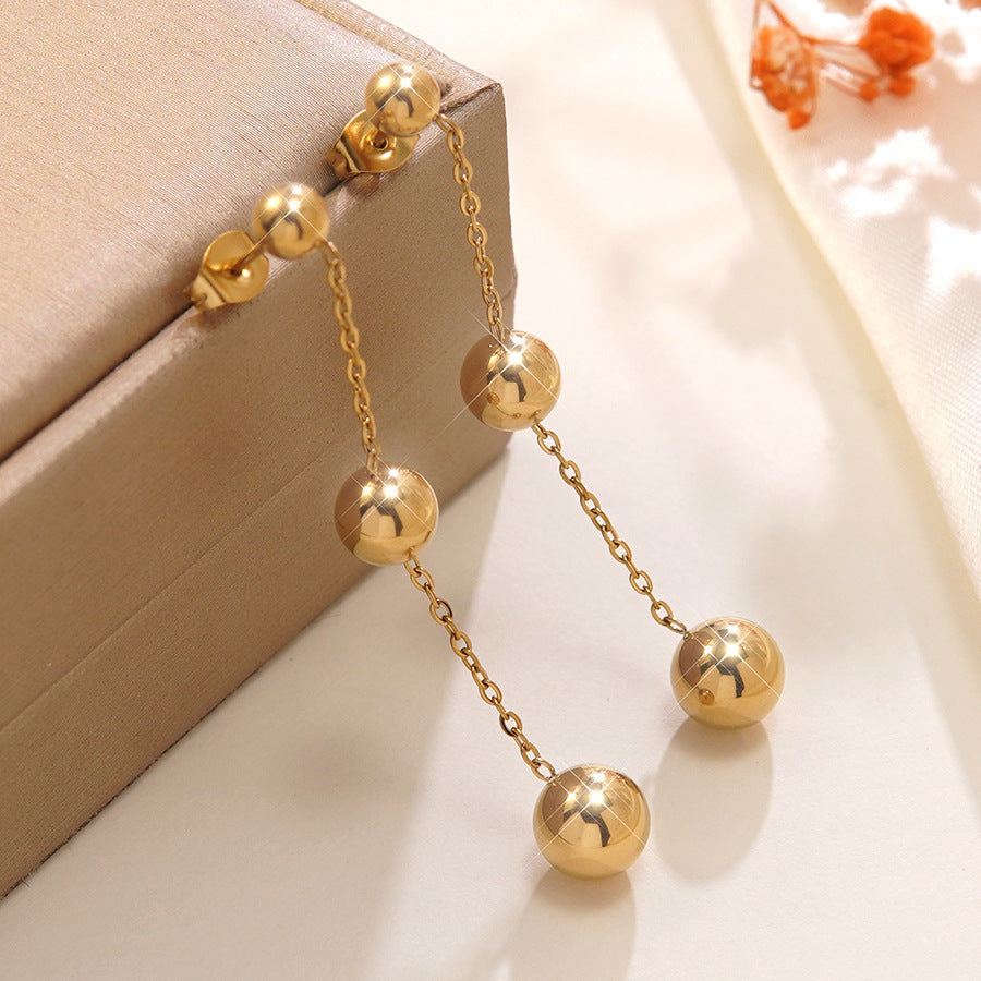 Versatile 18k Gold-Plated Tassel Earrings For Women