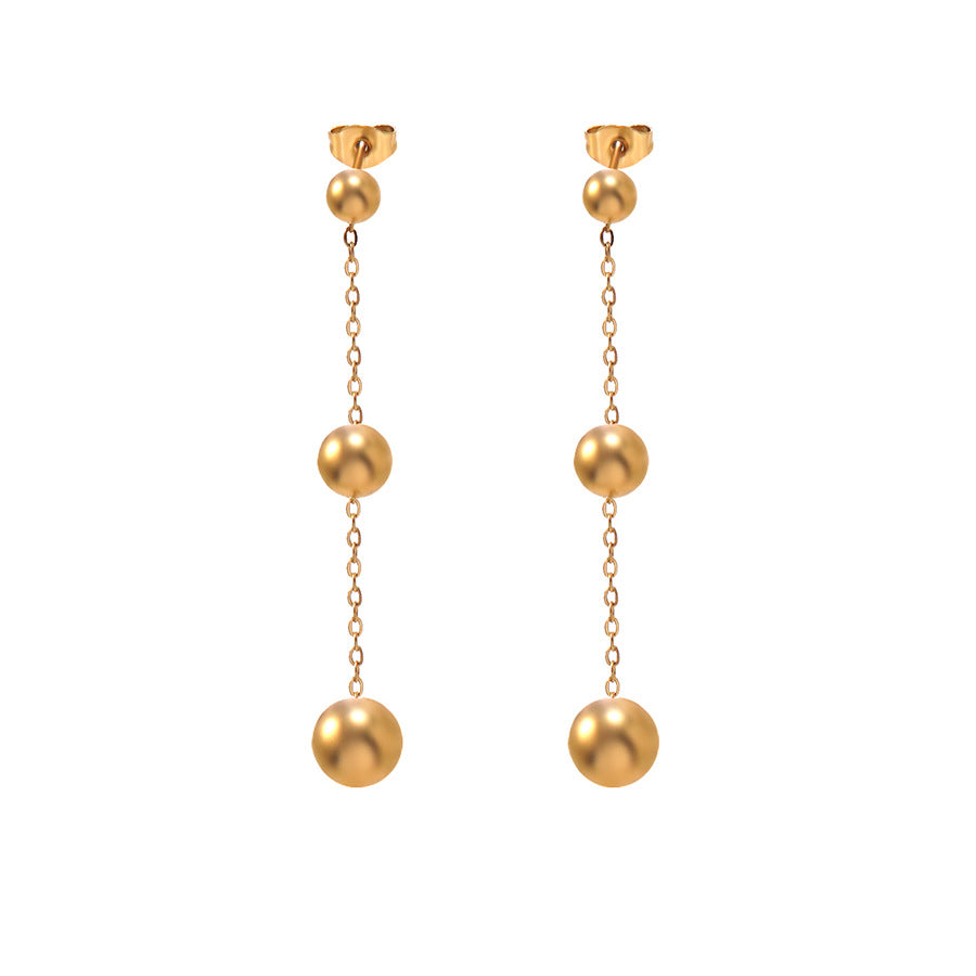 Versatile 18k Gold-Plated Tassel Earrings For Women